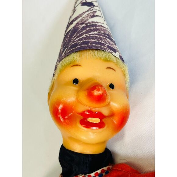 Pair of Vintage Russian Hand Puppet Dolls 1960s Plastic Face - Picture 2 of 12